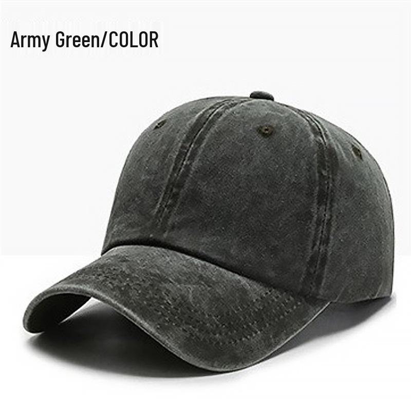 

High-End Custom Embroidered Denim Baseball Cap – European & American Style Trendy Duckbill Hat армія зелений колір