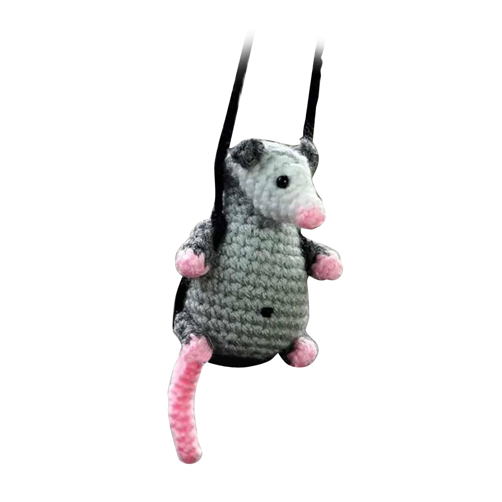 

Подвесное украшение для автомобиля в виде опоссума, милый кричащий опоссум, зеркало, аксессуар, декор, интерьер заднего вида