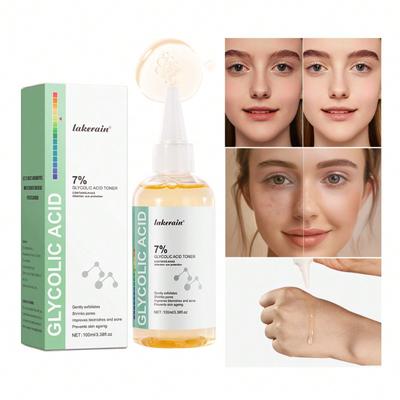 Tonico all'acido glicolico da 100 ml per esfoliare, ridurre i pori, ringiovanire e illuminare