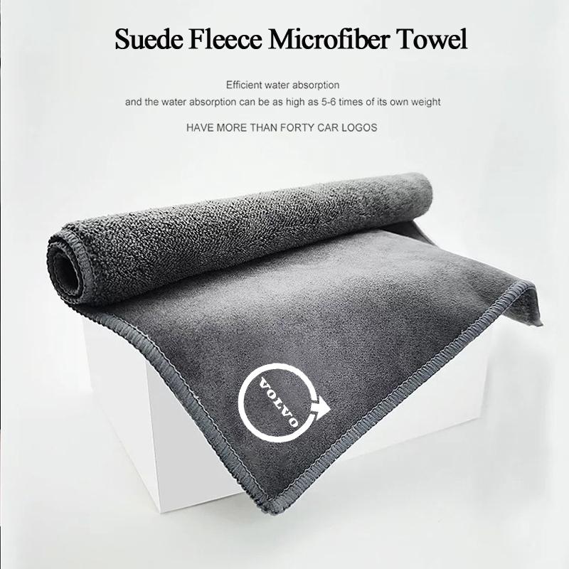 High-quality Suede Fleece Microfiber Towel Car Cleaning Rag Cloth For Volvo ES90 EC40 EX40 EM90 XC90 V90 V60 XC60 V40 S80 S60 S9