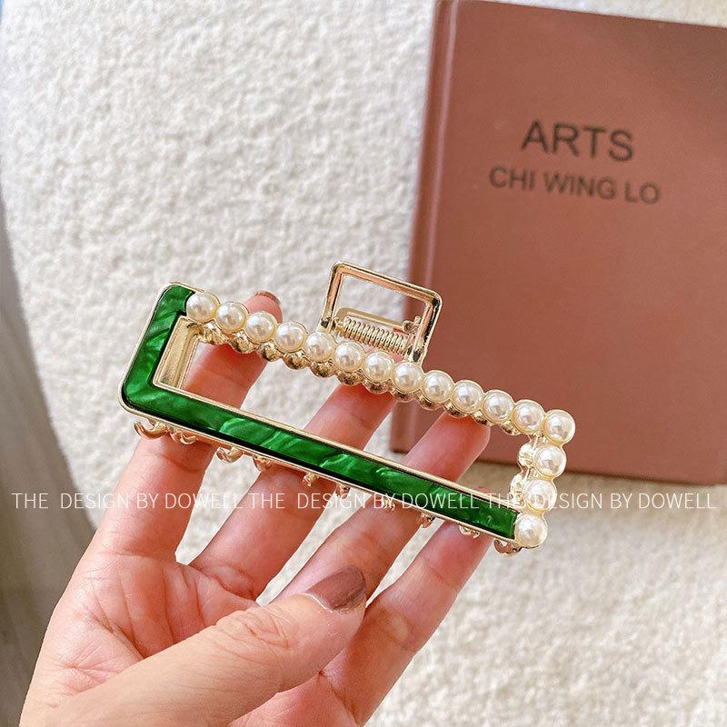 

Large Acetate Fashionable Hair Claw Clip With Unique Patterns For Trendy Women Water Green9cm