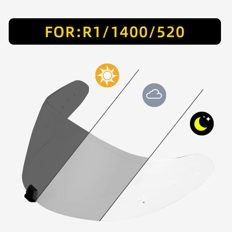 Motorradhelm Farbwechselndes Visier X14+Z7+Z8+RX7X+SM961 Integralhelm Farbwechselndes UV-beständiges Visier