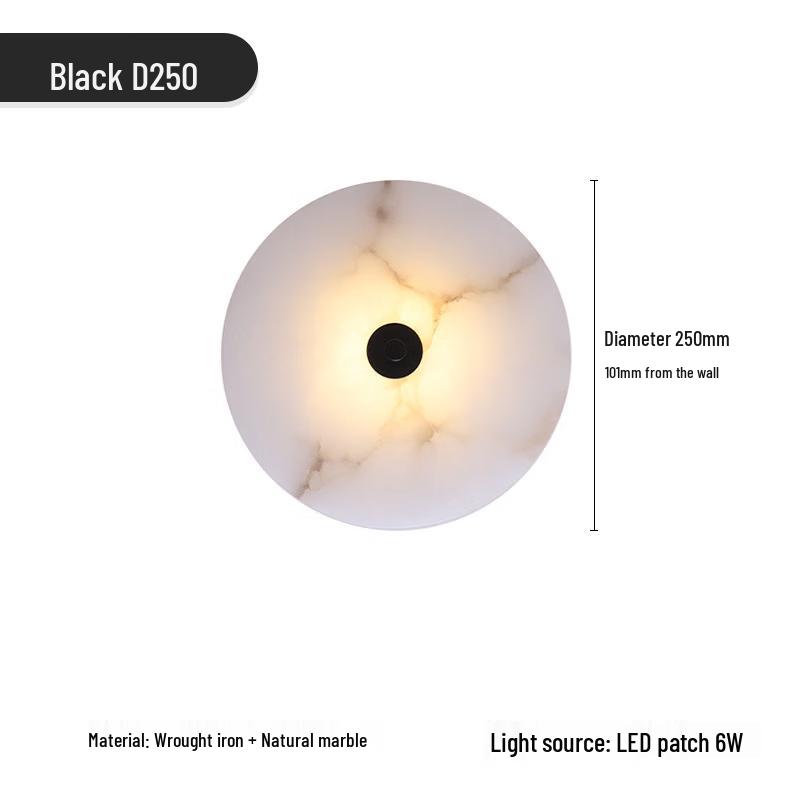 

Modern Round Marble LED Wall Lamp
