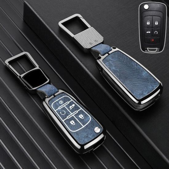 Zinc Alloy Leather Car Key Fob Case Cover For Chevy Cruze Malibu Cruze Equinox