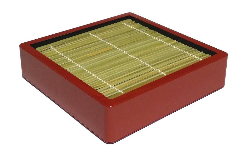 Wakaizumi Kappo Lackware Quadrat Rotlack Bambuslackware, D.X, Korb, (mit Sieb), 1-532-3