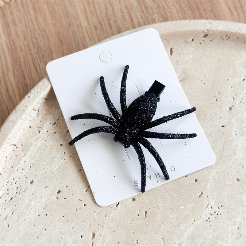 

Cartoon Funny Halloween Fine Shining Simulation Spider Hairpin Children s Dress up Weird Hairpin Little Girl Headwear Size fits all