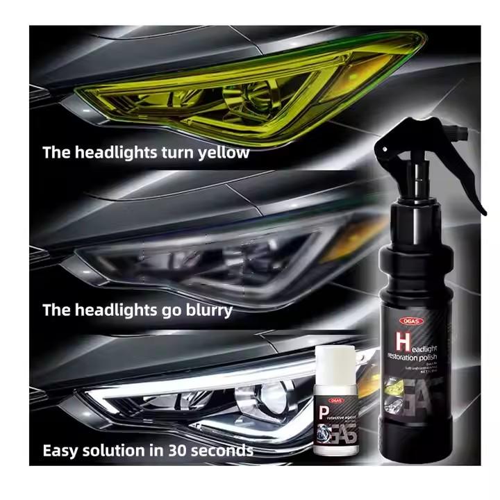 Headlight Restoration Liquid Automobile Headlight Lens Polish Repair Ceramic Kit Liquid Headlight Restore Headlight Restora K2F4