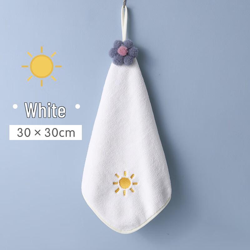 Ally Coral Fleece Kitchen Flower Hand Towel Set