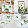 CRASPIRE Green Leaf Window Decal 8 Sheets Adhesive Jungle Leaves Window Stickers Removable Waterproof PVC Clings for Home Living Room Balcony Kitchen