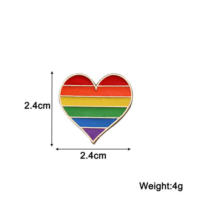 Geometric Arc Colorful Rainbow Stripe Creative Brooch for Women Brooches Pin Badges Alloy Backpack Icons Girls Jewelry Gift