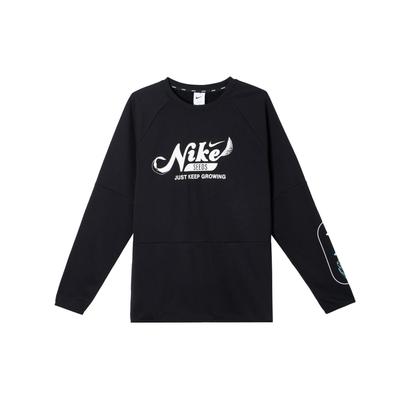 Letter Crew Neck Casual Pullover Long Sleeve American Sweatshirt Men Sweatshirt Black FN3290-010