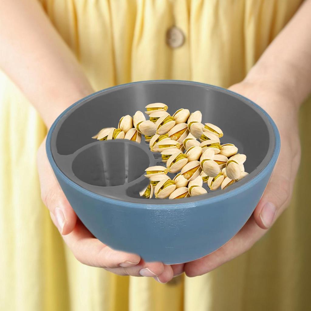 Snack Bowl 2-in-1 Nut Snack Organizer For Candy Double Layer Storage Organizer 3D Printed Decorative Serving Dish For Desktop