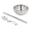 Single Cutlery Set Resuable Portable Stainless Steel Cutlery Set for Travel Picnic Camping Or Office Daily Use