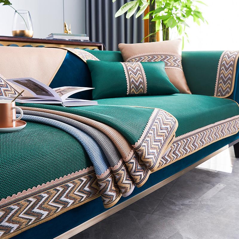 

Летний, летний, летний коврик, нескользящая подушка, скандинавский простой ледяной шелк, крутой коврик, чехол для дивана, чехол 70*70