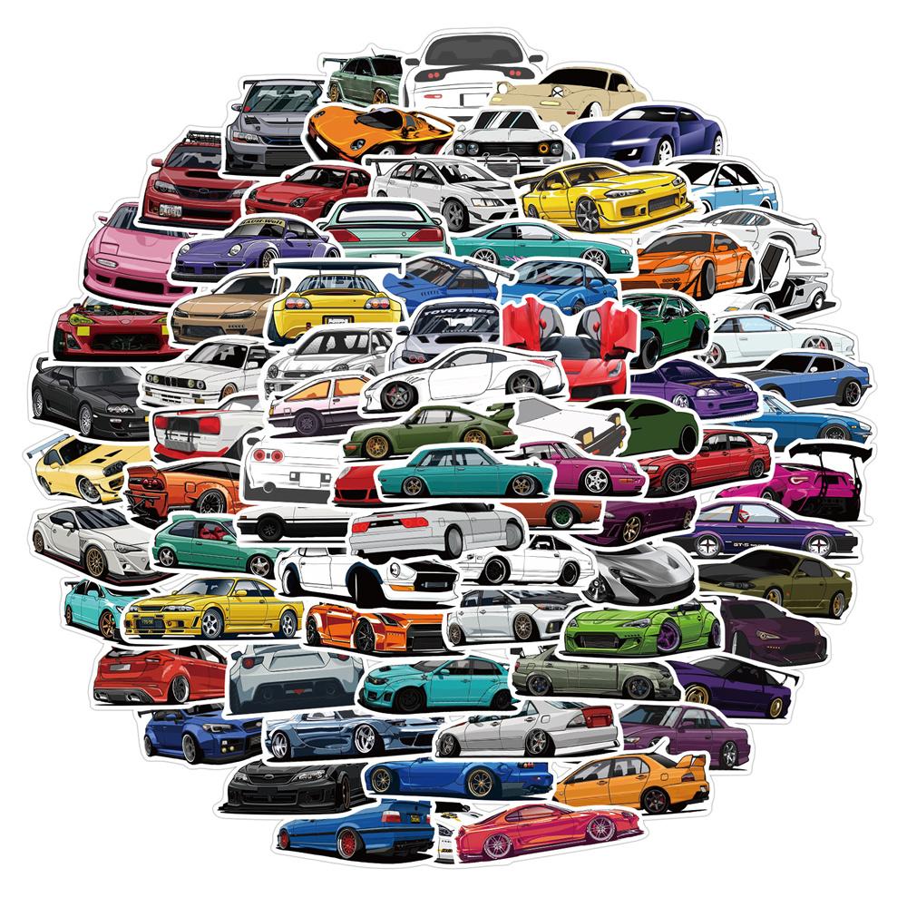 10/30/50PCS Cartoon Car Graffiti Stickers Decorative Motorcycle Luggage Waterproof Decorative Stickers Wholesale