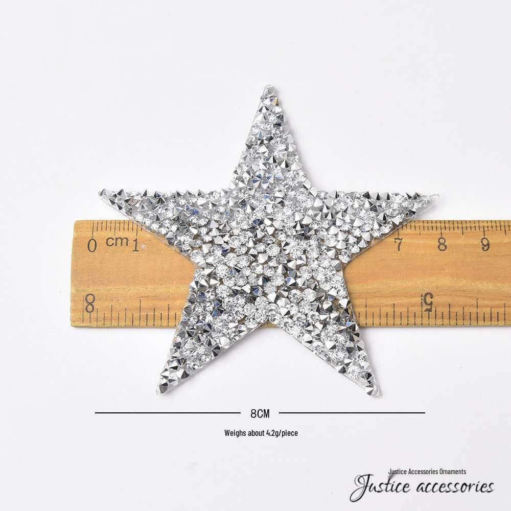 Five-Pointed Star Rhinestone Resin Patch for Shoes and Clothing
