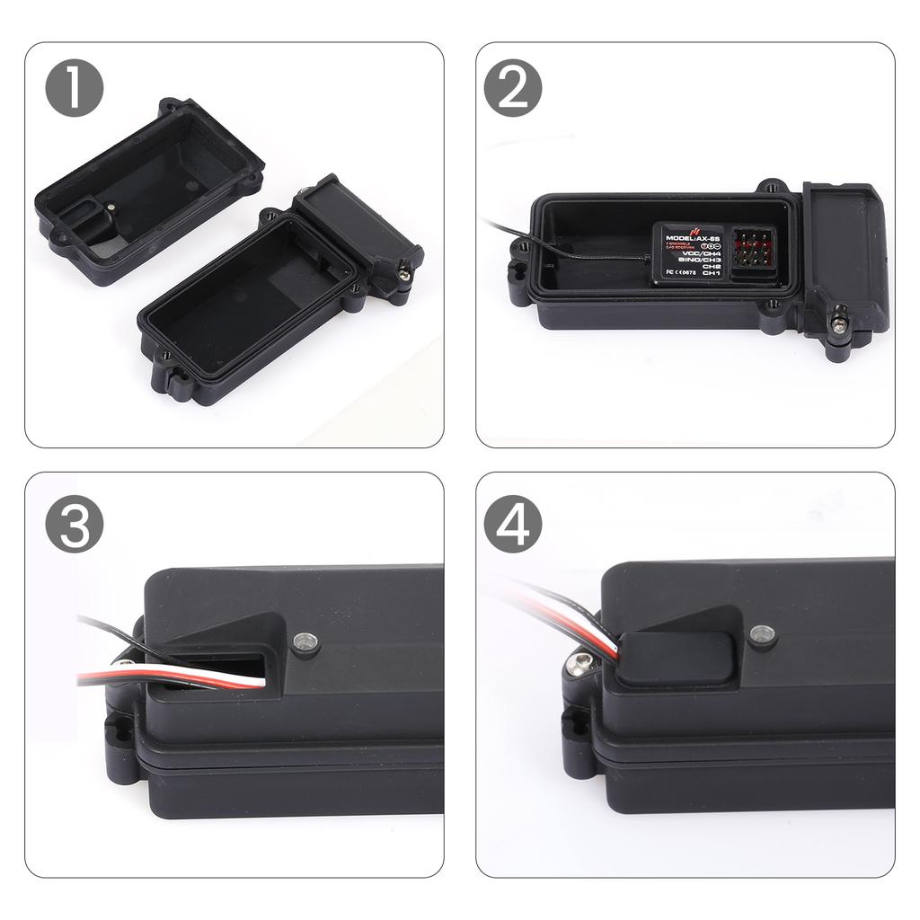 Plastic Receiver Box Waterproof Shock-proof Replacement for TRX-4 Remote Control Car
