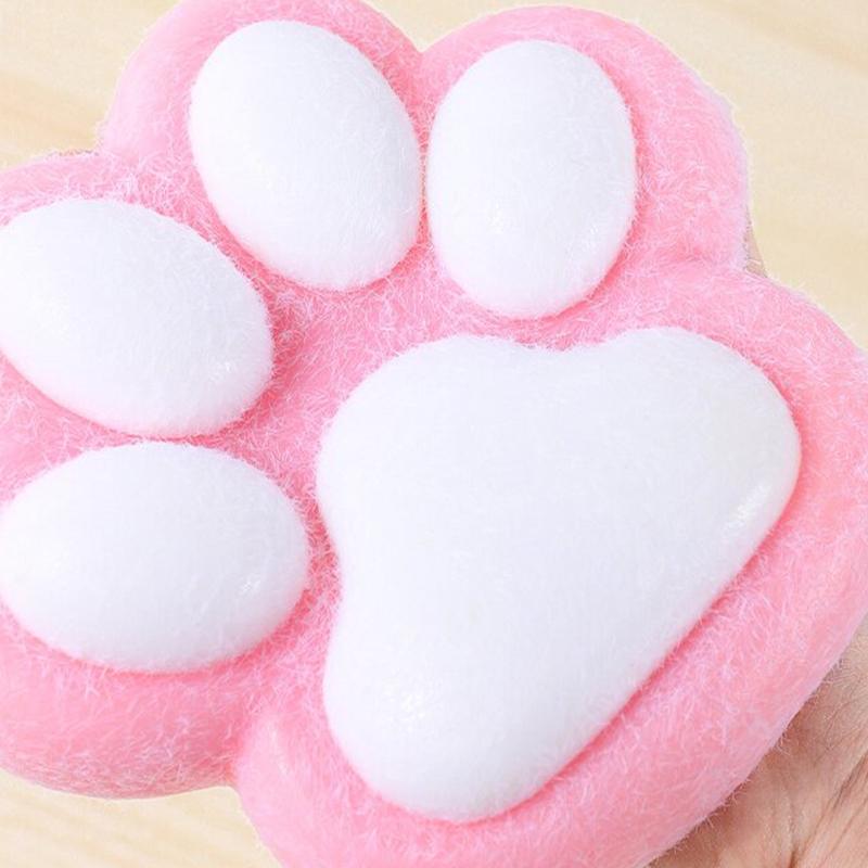 High Quality 400G Super Big Handmade Super Soft Silicone  Flocking Cat'S Paw Relieve Stress And Release Toys