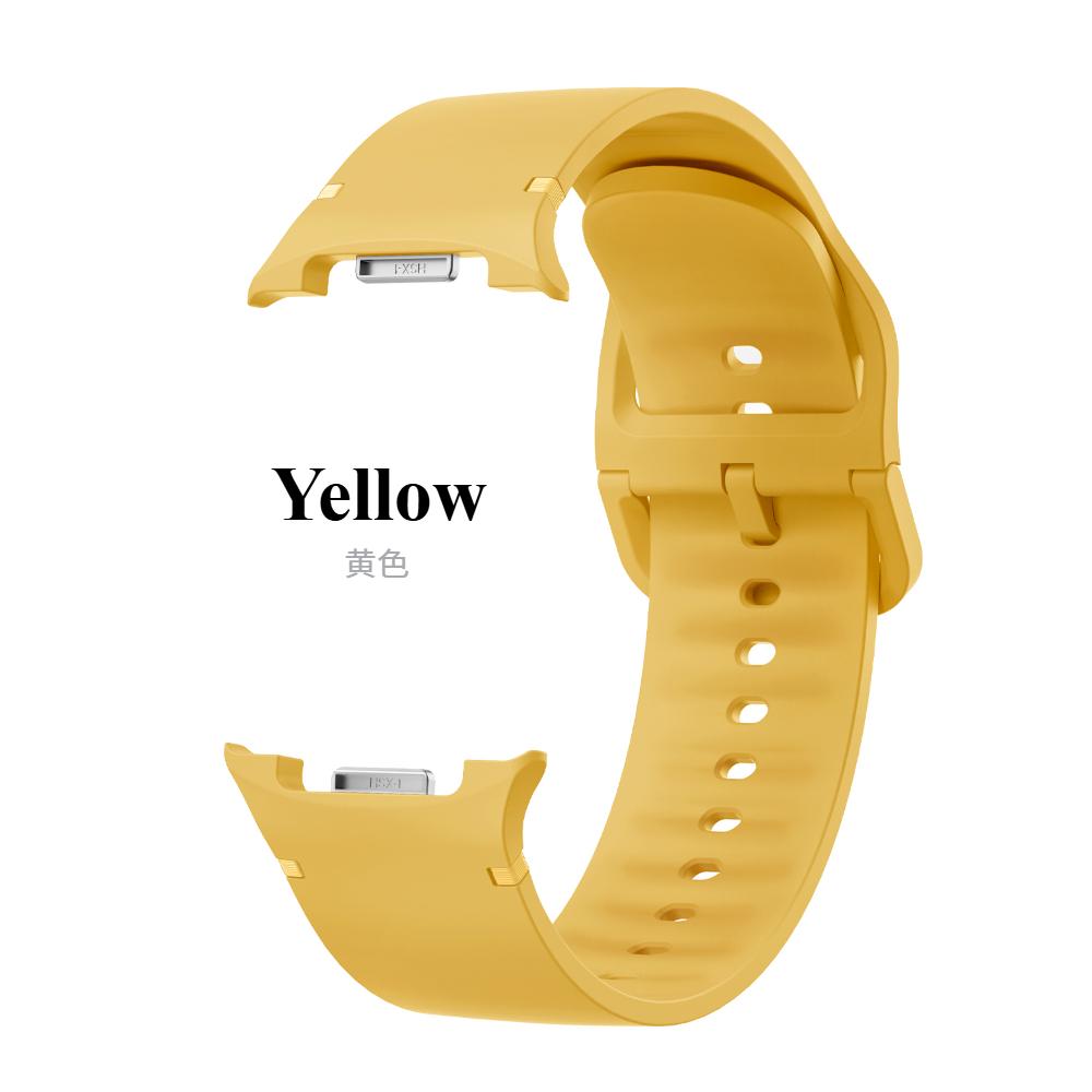 

Дышащие силиконовые ремешки для Samsung Galaxy watch 8 44мм 40мм Classic 46мм Сменный спортивный браслет correa для аксессуаров Galaxy watch Watch8/8Classic（20mm） жёлтый