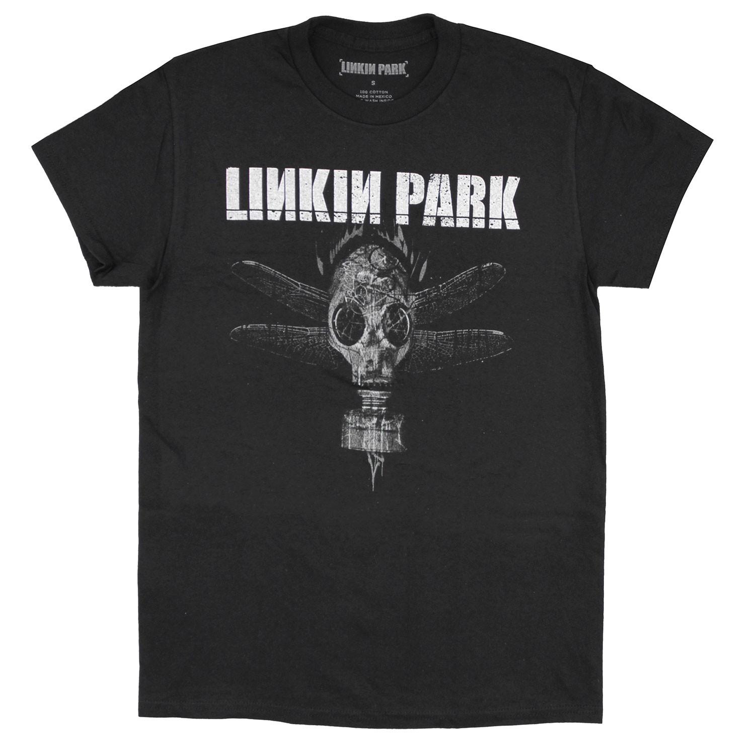 Men s Linkin Park Gas Mask T-Shirt Mens Womens Tees Top Black 3XL