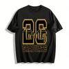 Class of 2026 Graduate T-shirt Gold Printed College Style Top Pure Cotton T-shirt