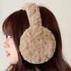 Soft Foldable Ear Cover Plush Winter Thicken Earflap Comfortable Solid Color Earmuffs  Women