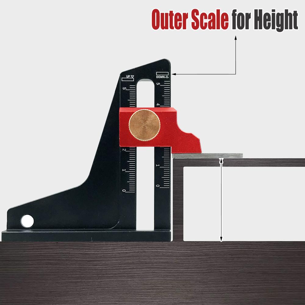 Height Gauge Depth Measuring Instrument Ruler Trimming Machine Saw Table Adjustment Woodworking Tools DIY