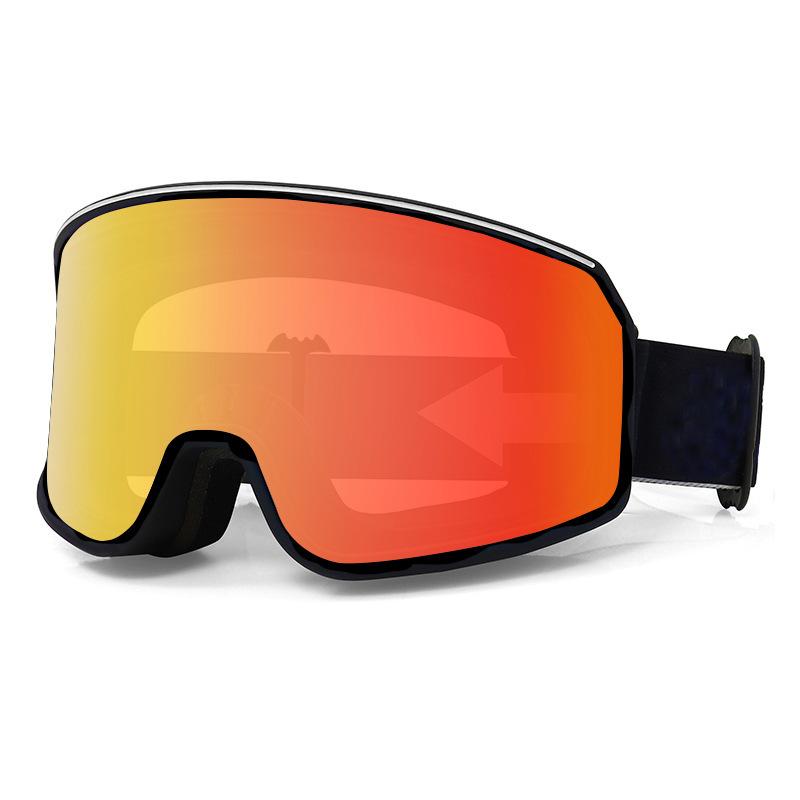 New outdoor sports ski goggles, windproof and anti-fog, large lens, high-definition, mountaineering and snow equipment ski glasses