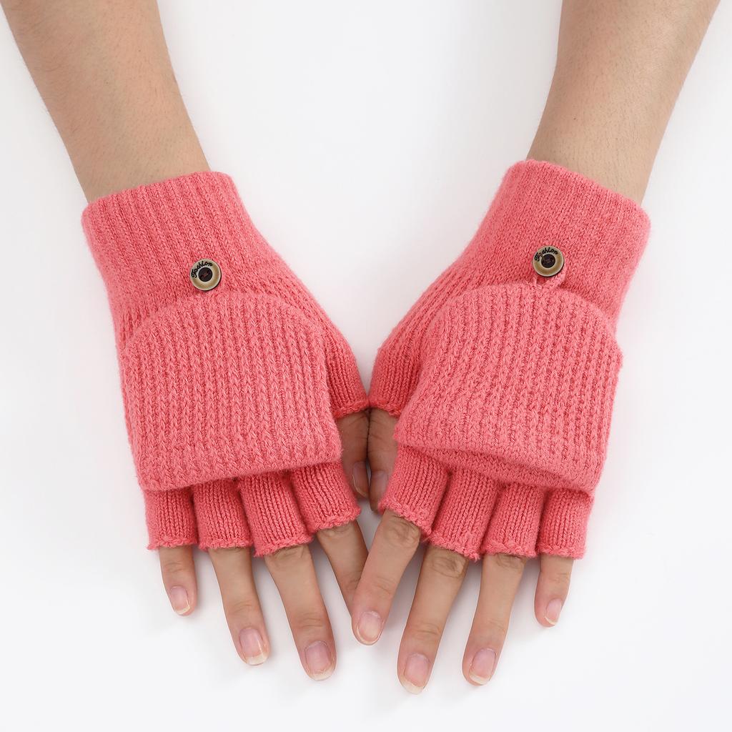 Winter Mink Imitation Solid Color Gloves