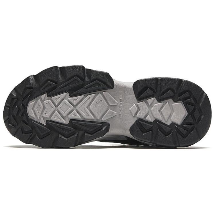 Anta Rock Fleece Lined Comfortable Slip Resistant Thermal Mid top Casual Shoes Women's Gray Black 122448950-3