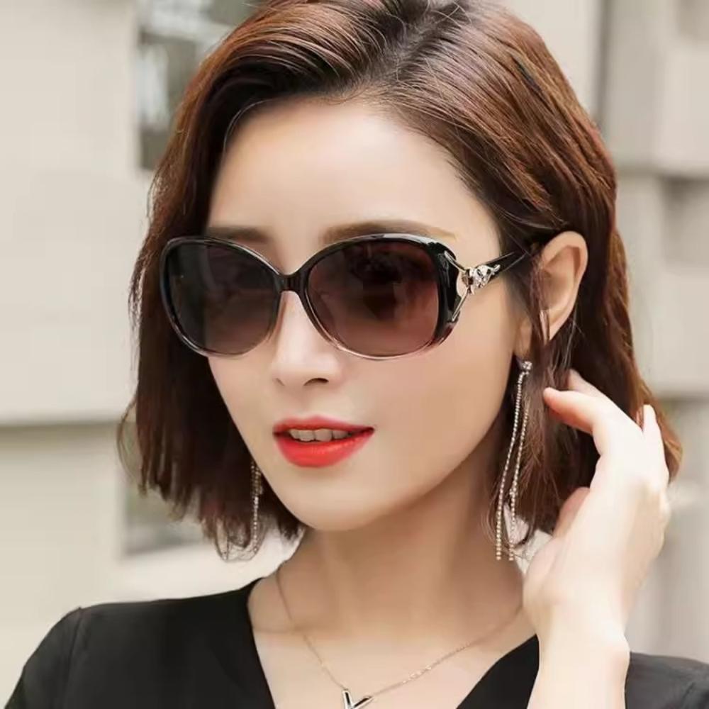 New Sunscreen Glasses Women's Sunglasses Round Face Sunglasses Sunglasses Women's UV Protection Large Frame Square Face Frame