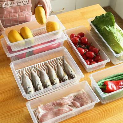 Fridge & Freezer Meat Storage Box with Lid - Odor-Resistant, Divided Fresh-Keeping Organizer