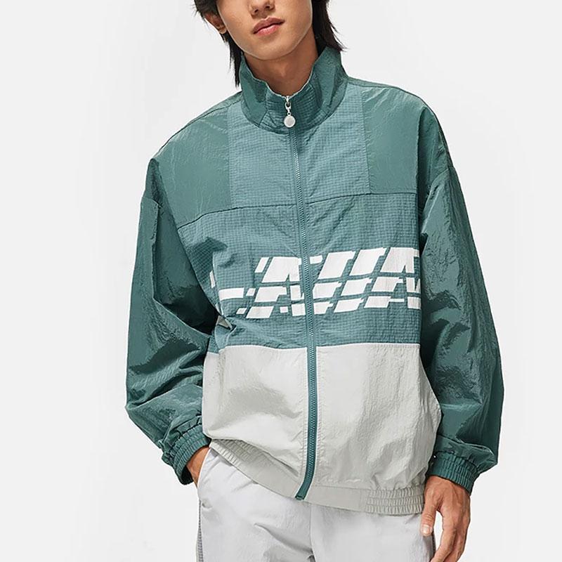 Li Ning Color Block Letter Print Loose Jacket Men Jacket Frost-Green Lime AJDT405-4