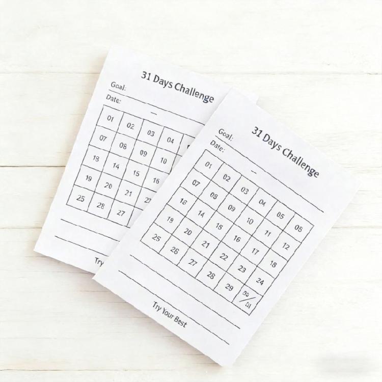31-Tage-Gewohnheitstracker-Notizbuch Tages-Umfassender Planer 31-Tage-Tagebuch Effiziente Tägliche Routinenverwaltung Zielsetzung