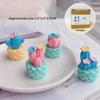 4Pcs Mini Resin Cactus Figurines Lightweight Portable Artificial Plant Ornaments for Travel Desk Decor
