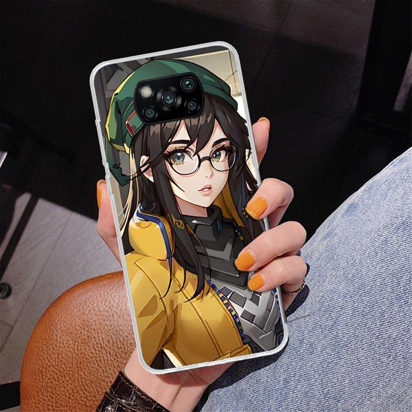 Valorant Killjoy Phone Case For Xiaomi Poco X7 X6 X5 Pro F7 Ultra Redmi 15C 15 13C 13 12C 12 10 10A 10C 9 9A 9C 9T Cover Poco X7