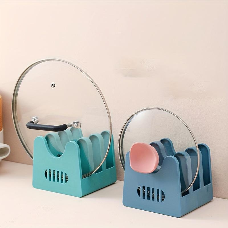 1pc Multi-Functional Kitchen Organizer - Rust-Proof Spoon & Utensil Holder with Drainage, Pot Lid Storage Rack