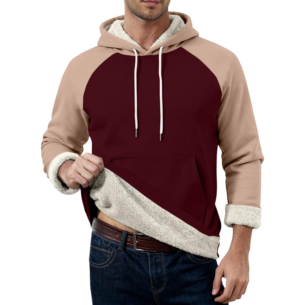 Men's Casual Long-Sleeve Fleece Hoodie With Pockets