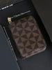 Stylish Checkered Pattern Card Holder - Vintage Zipper Small Wallet - Portable Lightweight Card Case for Men and Women