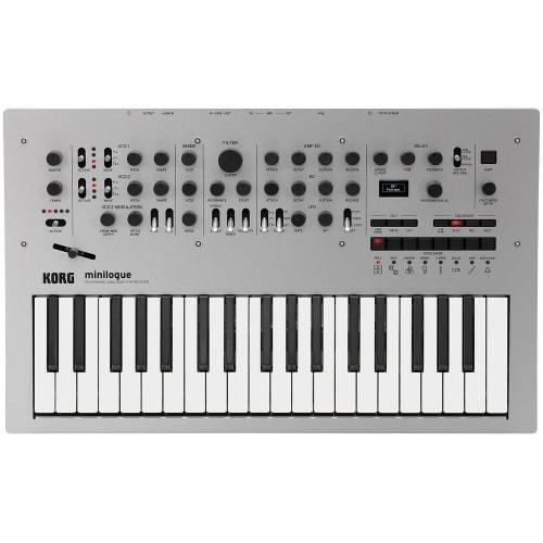 KORG minilogue 4-Voice Polyphonic Analog Synthesizer, 37 Keys, 16-Step Sequencer, Oscilloscope, Adapter Included