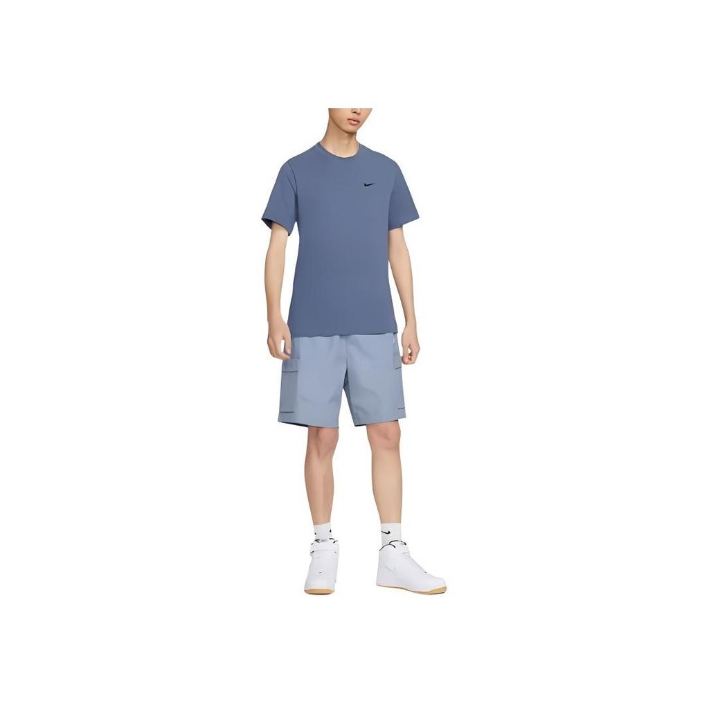 Nike Navy Logo Design Soft Sports Casual Short Sleeve T-Shirt Men T-Shirts BV0508-491