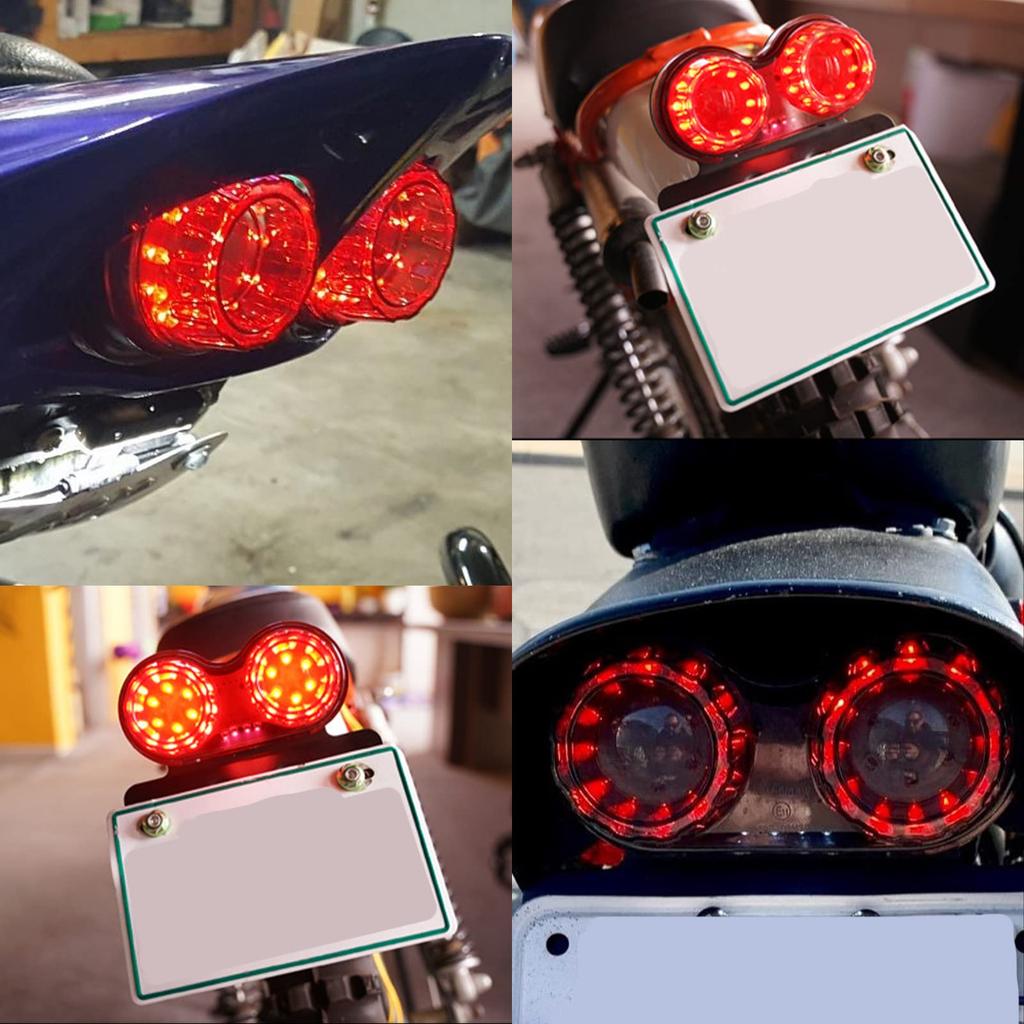 GZRUICA Motorrad Rücklicht, Bremslicht, Rückbremslicht, Heckwarnleuchte,