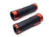 Beatus Aluminum & Rubber Handle Grip Motorcycle Bike 22.2mm Universal Left and Right Set Type B (Orange)