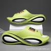 Slippers New Summer Couple Thick Bottom Non-slip Heightening One-word Drag Casual Fashion Soft Bottom Beach Sandals