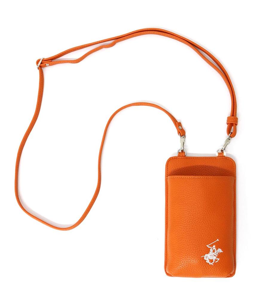 Hills Polo Makeup Case Smartphone Pouch Chrome Orange [Beverly Club]