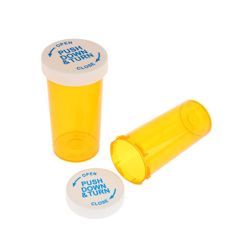 5-Pack Child-Resistant Pill Bottles - 6-60 Dram Travel-Size Medicine Containers with Safety Caps, Multi-Use Portable Vials