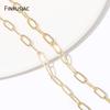 14K Gold Plated Paperclip Link Chain Oval Link Cable Bulk For DIY Jewelry Making Findings Necklace Bracelet Crafts Components