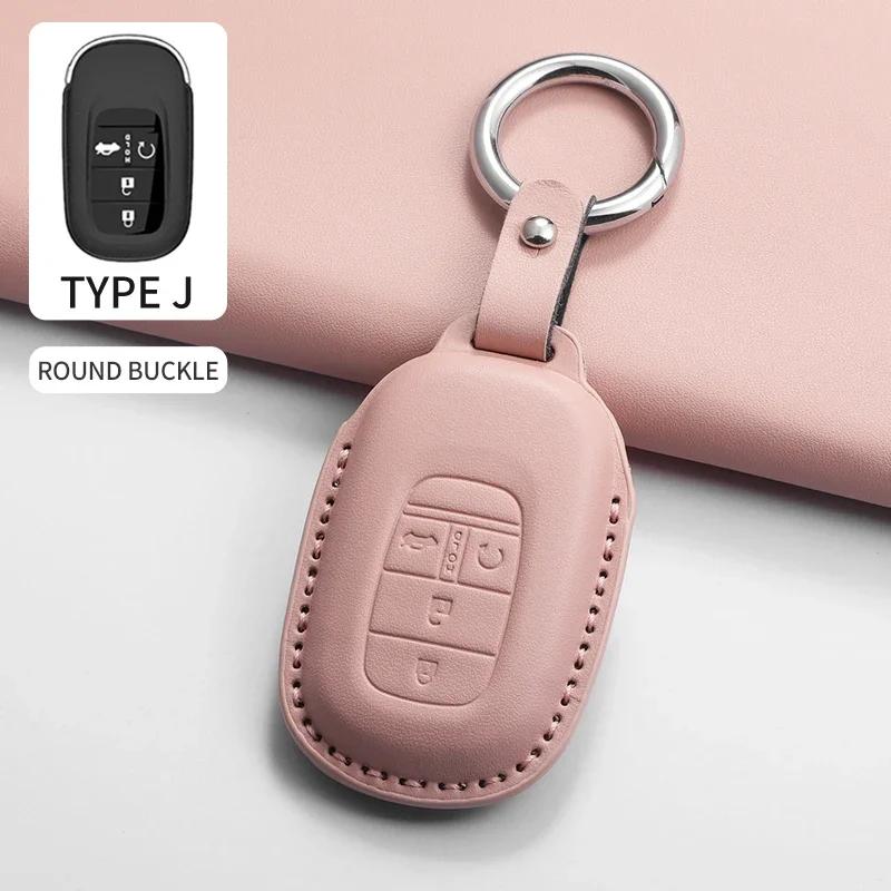 Auto Key Fob Case Cover Housing Remote Fit For Honda Fit For Civic Fit For Accord Fit For Cr-V Fit For Hr-V Fit For Pilot Pu Key Fob Auto