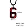 My Shape 0-9 Number Pendant Necklace for Men Boy Sport Basketball Figure Baseball Pattern Stainless Steel Necklaces Punk Jewelry