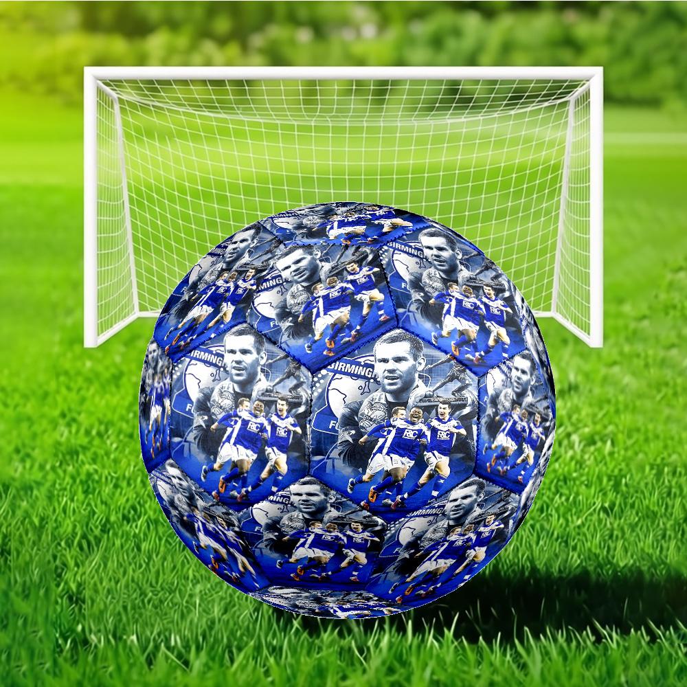 Birming-ham Football Club Printed Size 5 Soccer Ball - Durable, Machine-stitched, Soft and Comfortable, Suitable for Training and Matches Gift